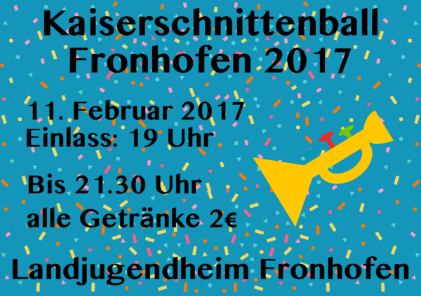 Party Flyer: Kaiserschnittenball  //HAPPY HOUR// am 11.02.2017 in Fronreute